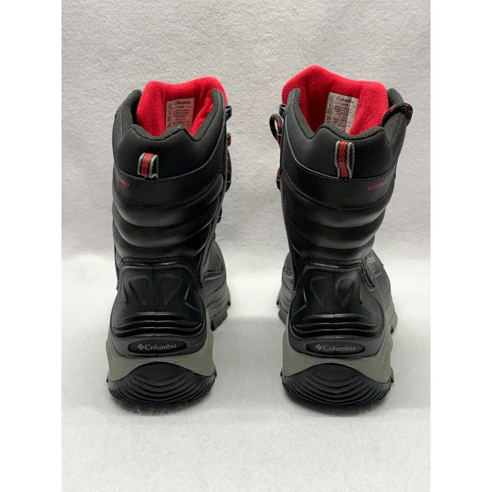 Columbia Bugaboot III Waterproof Winter Boots Black Red BM5980-012 Mens 10